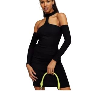 Topshop Women Choker Long sleeves Dress Off shoulder dress sz 8